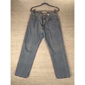 Vintage Y2K Levis 505 Straight Leg Denim Jeans Mens 34X30 Light Wash Faded